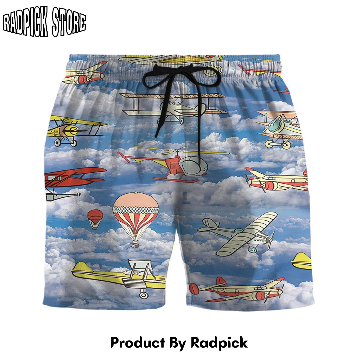 Radpick 3d fly away planes custom men shorts rp631523